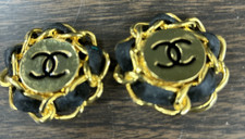 Chanel Lambskin Chain Earrings