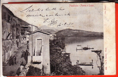 Piediluco viaggiata 1907 - piediluco,  