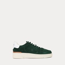 Ralph Lauren Uomo IT 43 10 US Sneaker Masters Court in camoscio verde