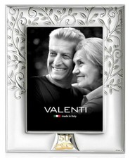 CORNICE 50° ANNIVERSARIO IN ARGENTO  PORTA FOTO VALENTI LEGNO B 1382/50 18X24