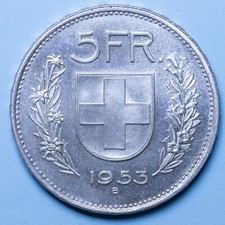 SVIZZERA 5 FRANCHI 1953 B FDC