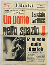 EBOND L'Unità - Un Uomo Nello Spazio - Edizione Straordinaria -  12 Aprile 1961