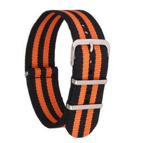 Cinturino nero arancione nylon - cinturino,