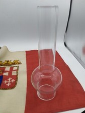 Paralume Lampada Olio Vetro Soffiato Vintage Illuminazione Antiquariato Restauro