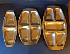 ALESSI ALFRA  -  TRIS DI VASSOI ANTIPASTIERE INOX  -  USATO IN OTTIMO STATO