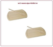 set 2 vassoio legno di faggio