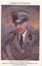 CARTOLINA MILITARE ,GABRIELE D'ANNUNZIO - POETA E CAVALIERE D'ITALIA - FASCISMO