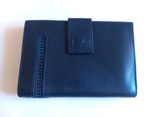 Portafoglio pelle Donna Valentino Garavani vintage, anni 70, NOS , colore Blu