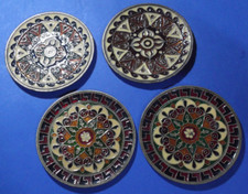 Piatto tondo smaltato bronzo