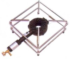 FORNELLO A GAS IN ACCIAIO CROMATO DA ESTERNO 30X30 CM 5,5 KW