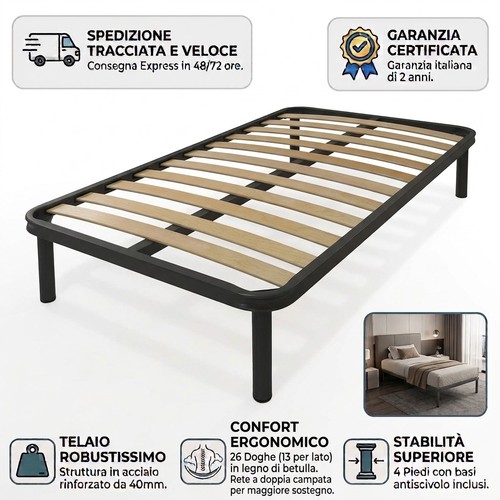 Rete ortopedica con - doghe, a