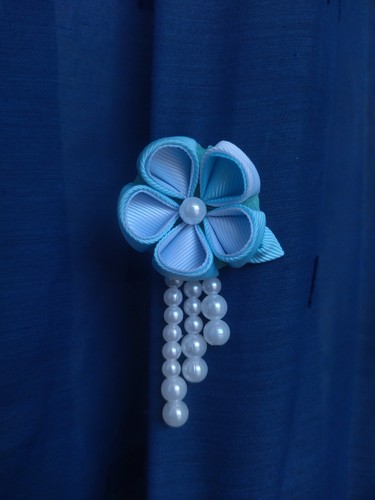 Molletta capelli fiore azzurro - capelli,