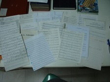 Polifonia Sacra e Profana Lotto di Spartiti e manoscritti x CANTO a 3-4-5 voci  