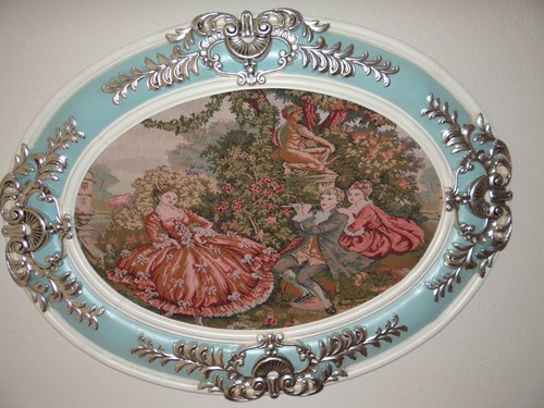 Arazzo con cornice blu - , e