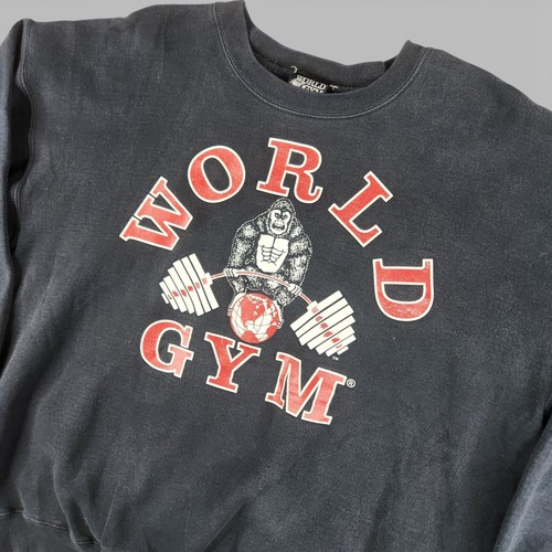 Felpa girocollo world gym uomo - world,