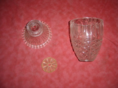 Vintage glass lamp parts - glass,