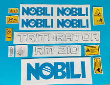 ADESIVI DECALCOMANIE PER TRINCIA E MACCHINE AGRICOLE NOBILI TRITURATOR RM 210