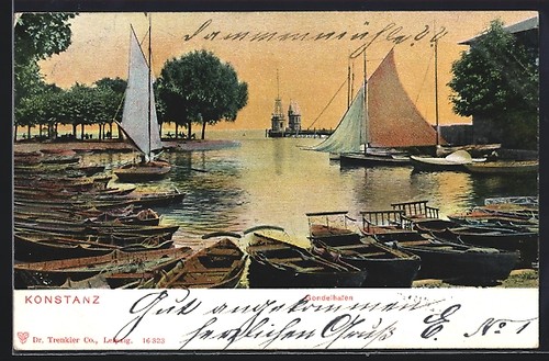 Cartolina costanza porto - costanza,,
