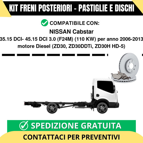 Kit freni posteriori per - kit,