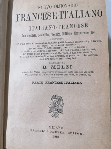 Nuovo dizionario francese - nuovo,