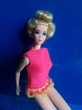 "MATTEL" abito per Barbie "TALKING", 1967, colore rosa e giallo.