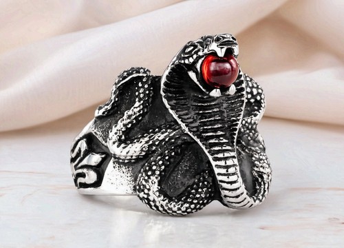 Anello serpente acciaio inox - acciaio,
