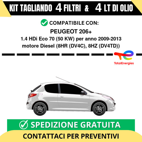 Tagliando per peugeot - peugeot, 206+