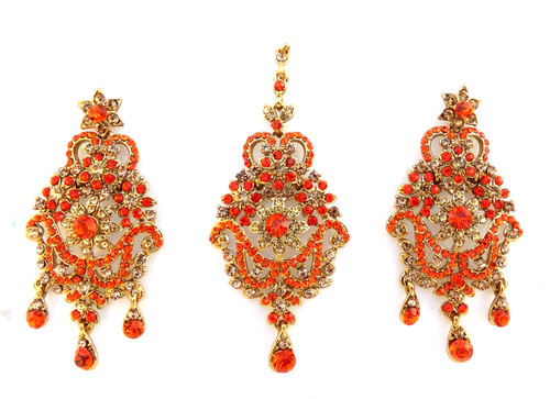 Set orecchini lunghi kundan - lunghi,