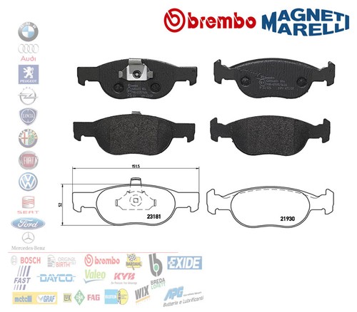 Pastiglie freno anteriori fiat - pastiglie,