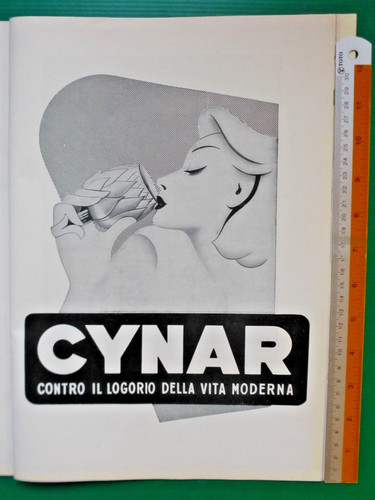 Pubblicità 1954 cynar contro - cynar,