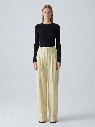Pantalon lin rayures - en, à