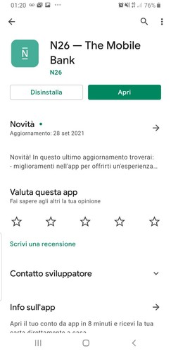 Bonus n26 modello - n26, 5€ 