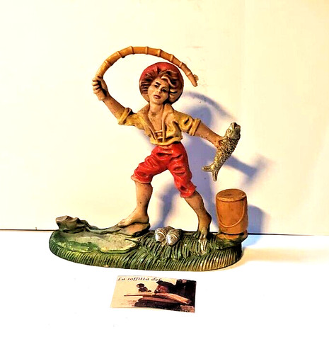 Pastore presepe pescatore - presepe,