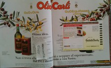 OLIO CARLI CON CARTOLINA 1995 VINTAGE PUBBLICITÀ ADVERTISING WERBUNG CLIPPING