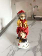 Carillon Vintage - CLOWN Con Palla Su Base Di Porcellana - Funzionante