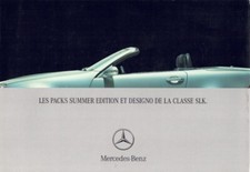 Brochure Mercedes SLK Summer Edition / Designo R170 2001 Belgique en français
