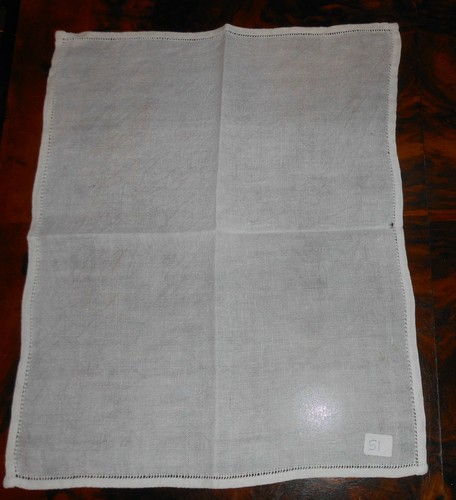 Centrino lino bianco - , ricamato