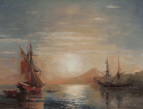 Dipinto olio tavola - olio,