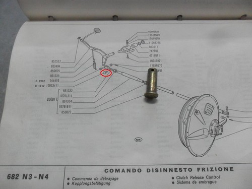 Perno asta frizione fiat 682 - asta,