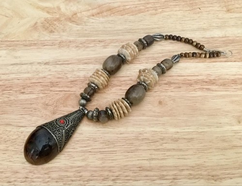 Collana vintage corallo ambra