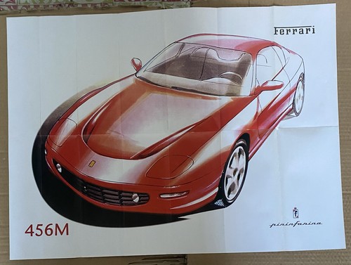 Poster vintage ferrari - 456, cm