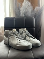 Chanel CC Logo Grey Leather