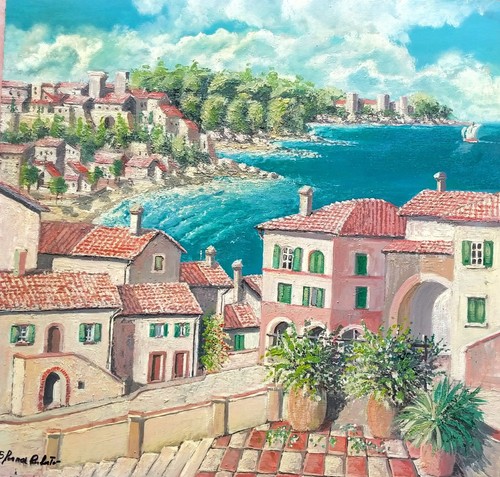 Sforna dipinto olio tavola - sforna,