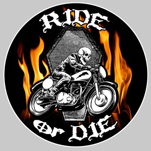 Sticker skull ride - sticker,