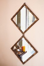 Coppia di specchi con cornice antica dorata