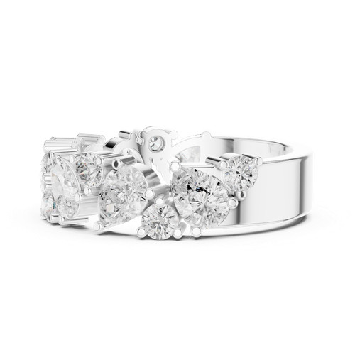 Fede nuziale diamante pera 1ct - fede,