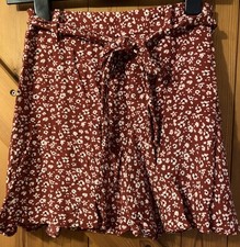 ZARA Mini skort/gonna rossa