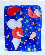 Beppe Francesconi  olio e tecnica mista  su cartoncino certificato dall'artista