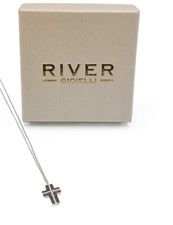 Collana donna oro bianco 18 kt