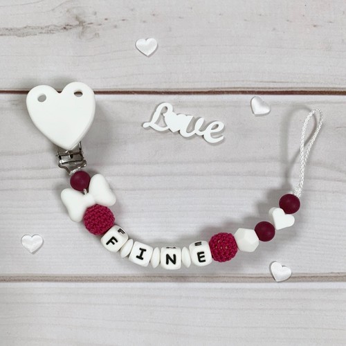 Nuckelkette bow pacifier chain - pacifier,
